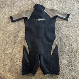 HO Sports Kids Spring Shorty Wetsuit Juniors Size 12 Child Youth Gray Black